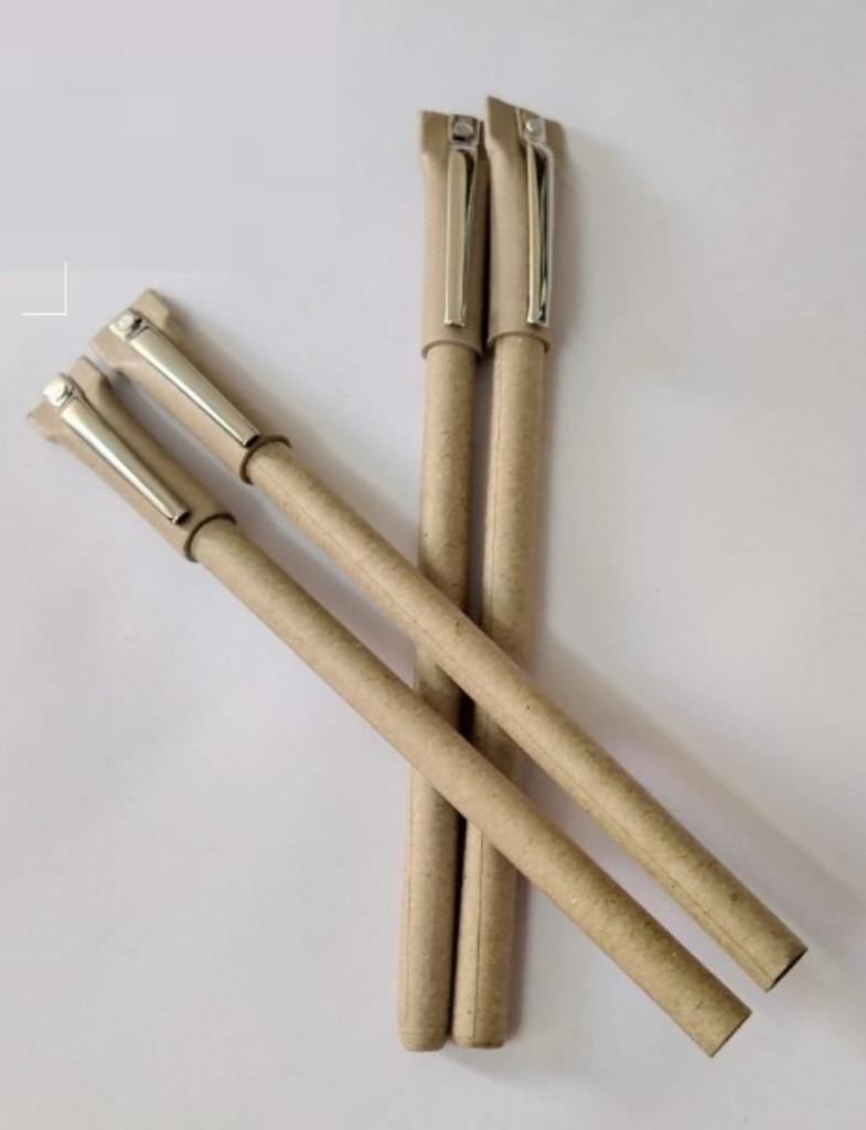 Recycled paper pens with a clip