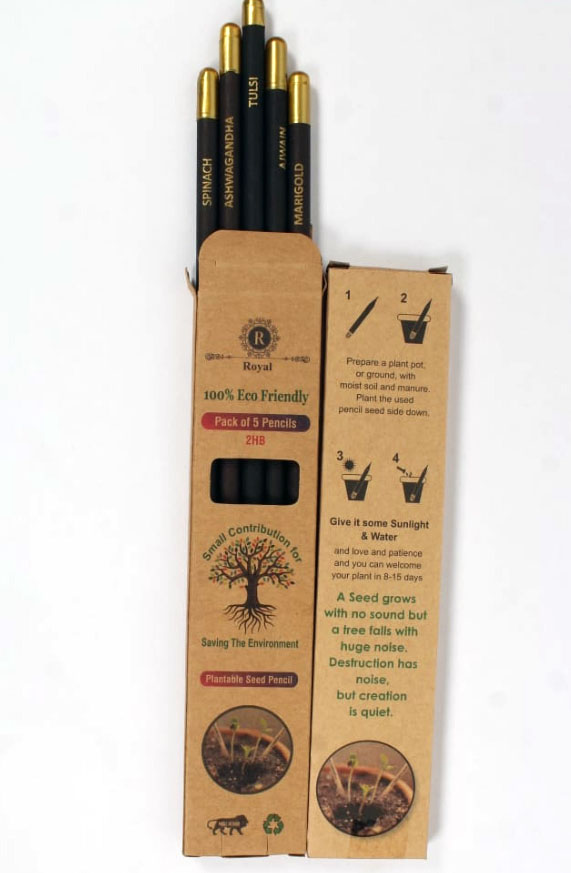 Plantable Premium Black and Gold Pencil